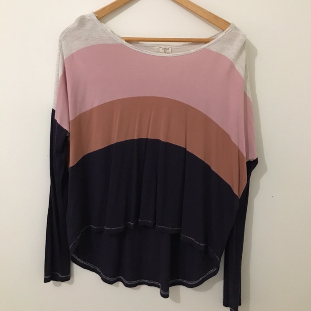 Off the shoulder long sleeve top by Aritzia.